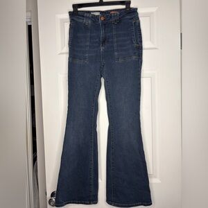 Women's Pilcro 28P Dark Blue Flared Jeans